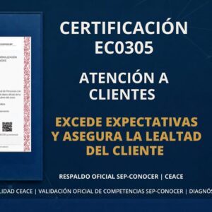Certificación EC0305 Prestación de Servicios de Atención a Clientes CEACE