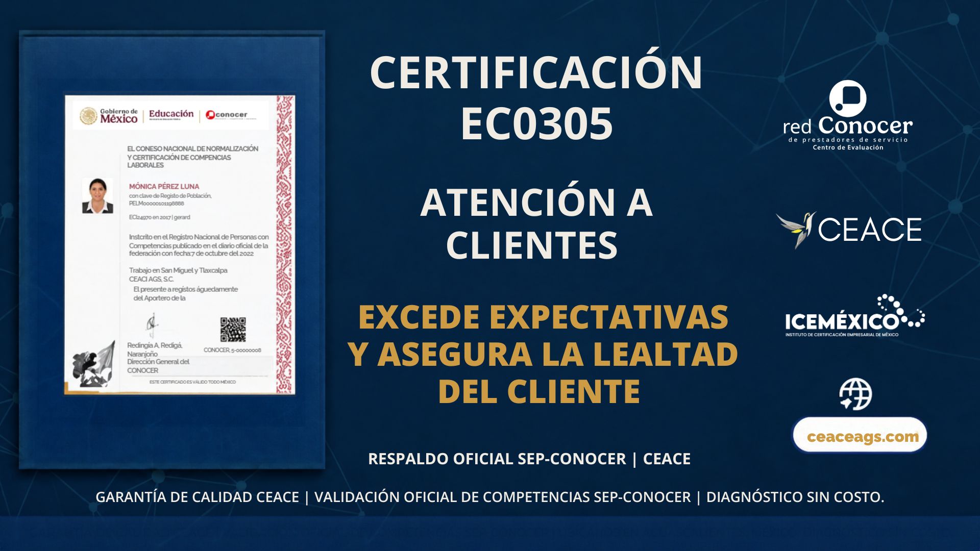 Certificación EC0305 Prestación de Servicios de Atención a Clientes CEACE
